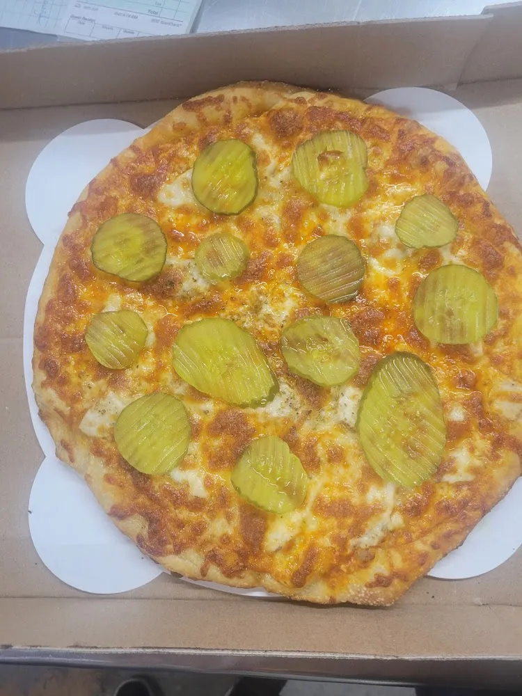 Buffalo Chicken Pizza Added Pickles
