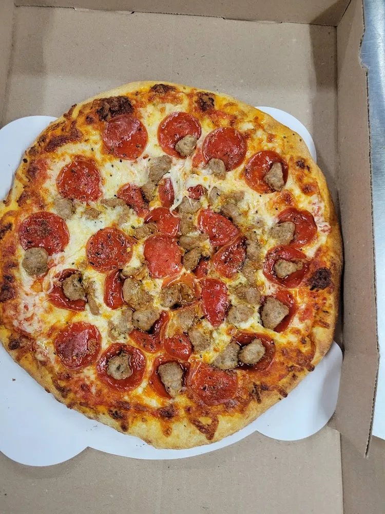 Pepperoni and Sausage Pizza